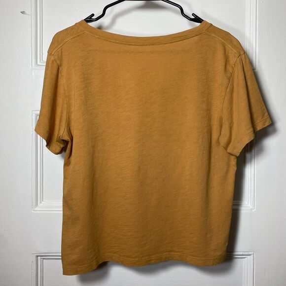 Athleta | Organic Daily Crop V-Neck Tee in Tuscan Gold - Picture 8 of 11